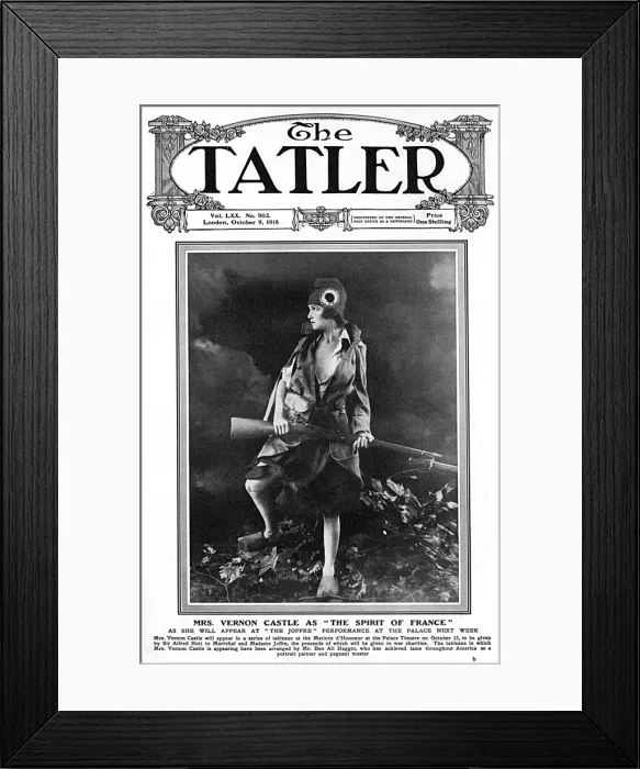 Framed Print : Tatler cover - Irene Castle as the Spirit of France Framed Print : Tatler cover - Irene Castle as the Spirit of France