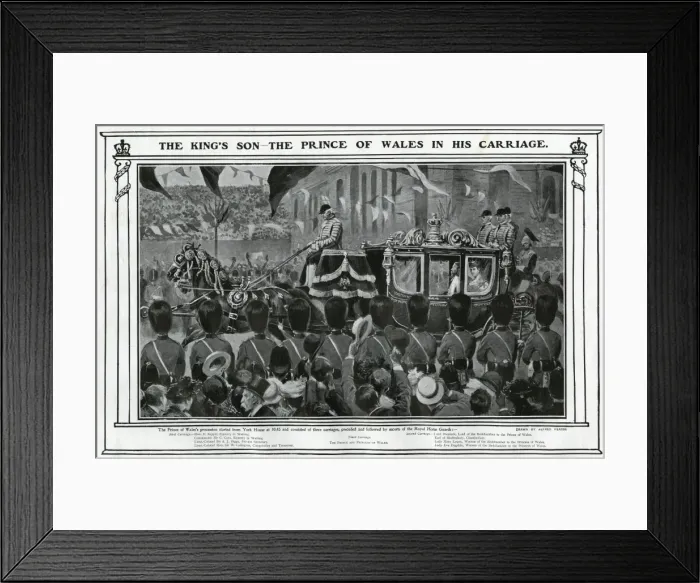 Framed Print : Coronation of Prince Edward in carriage Framed Print : Coronation of Prince Edward in carriage