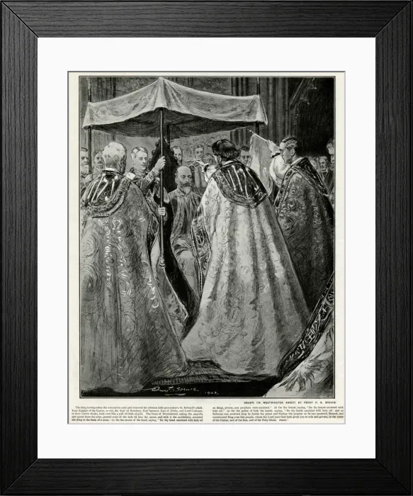 Framed Print : Coronation of Edward VII ceremony of atonement