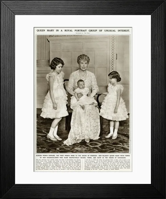 Framed Print : Queen Mary with grandchildren Framed Print : Queen Mary with grandchildren