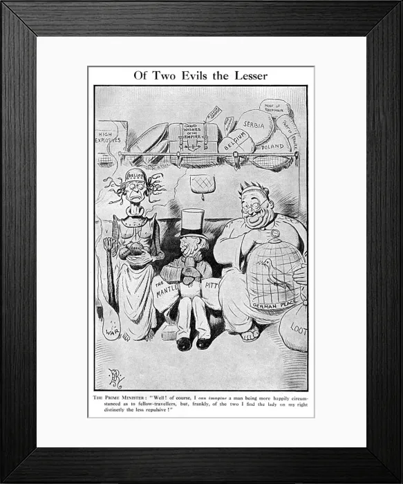 Framed Print : David Lloyd George WWI cartoon Framed Print : David Lloyd George WWI cartoon
