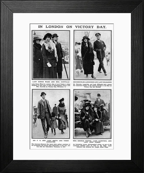 Framed Print : Victory Day in London, 1918, WW1 Framed Print : Victory Day in London, 1918, WW1