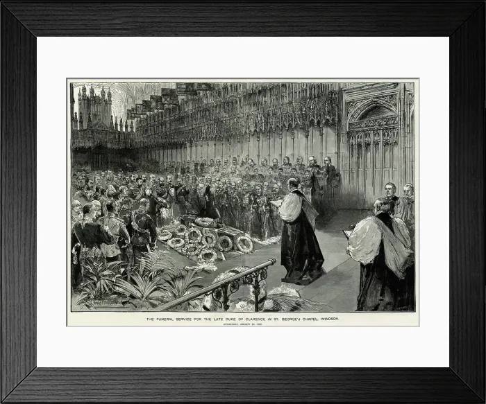 Framed Print : Burial of Prince Albert Victor, Duke of Clarence & Avondale