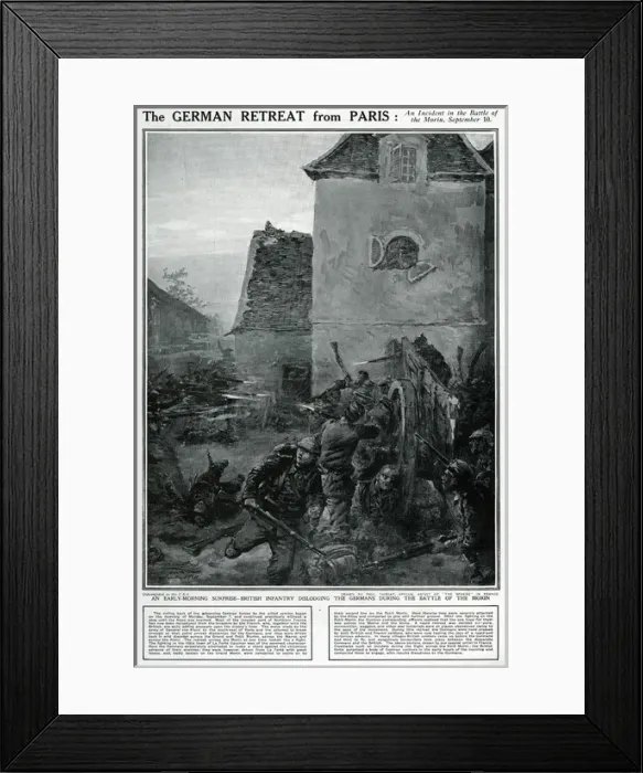 Framed Print : German retreat from Paris - first Battle of the Marne Framed Print : German retreat from Paris - first Battle of the Marne