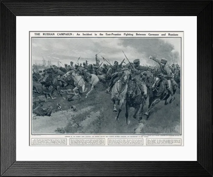 Framed Print : Russians fighting Germans 1914, World War One Framed Print : Russians fighting Germans 1914, World War One