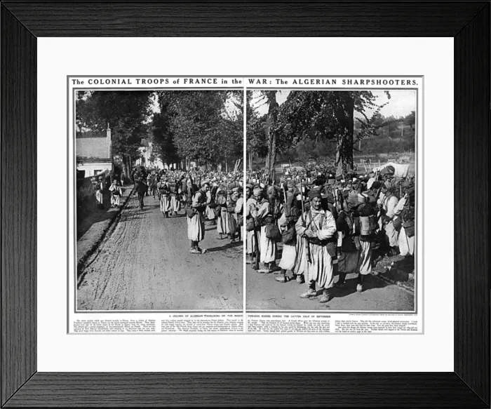 Framed Print : French Algerian troops in World War One Framed Print : French Algerian troops in World War One