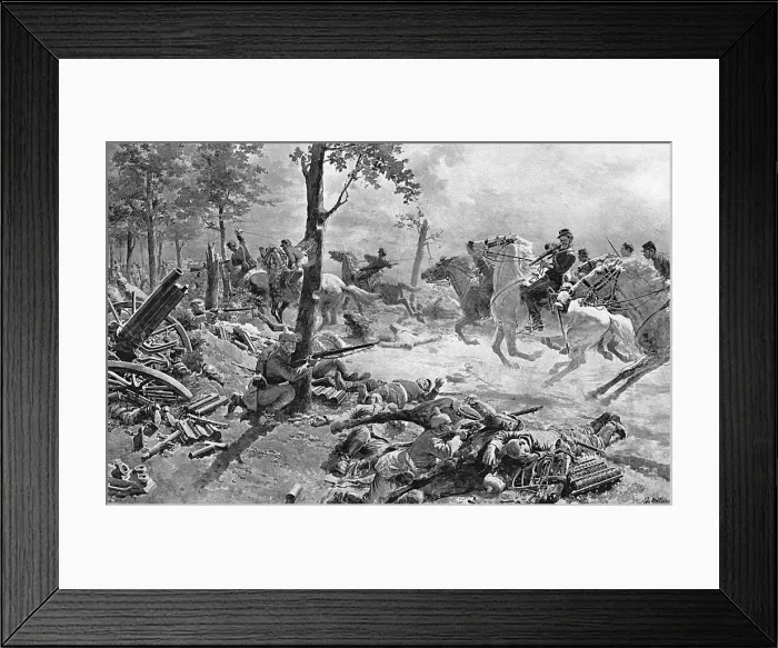 Framed Print : French light cavalry at Lassigny, World War One Framed Print : French light cavalry at Lassigny, World War One