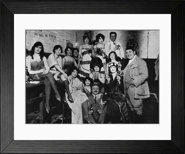 Framed Print : Harry Tate with ladies of the Hippodrome, New Year, 1915 Framed Print : Harry Tate with ladies of the Hippodrome, New Year, 1915