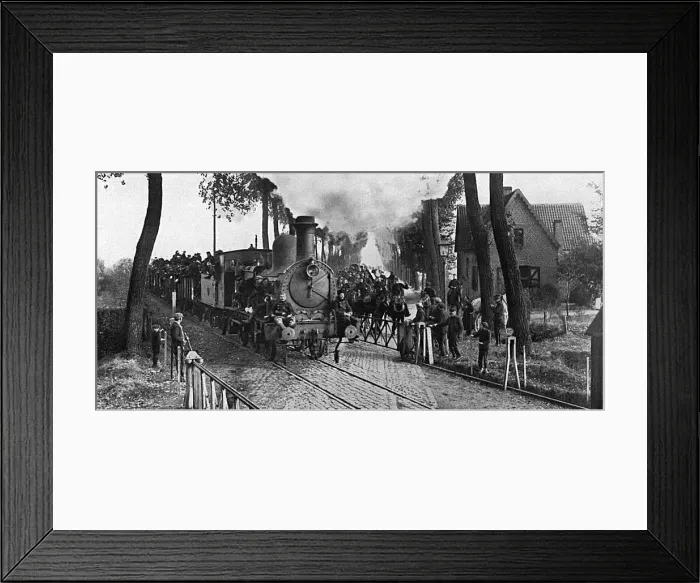 Framed Print : Retreat from Antwerp, October 1914 Framed Print : Retreat from Antwerp, October 1914