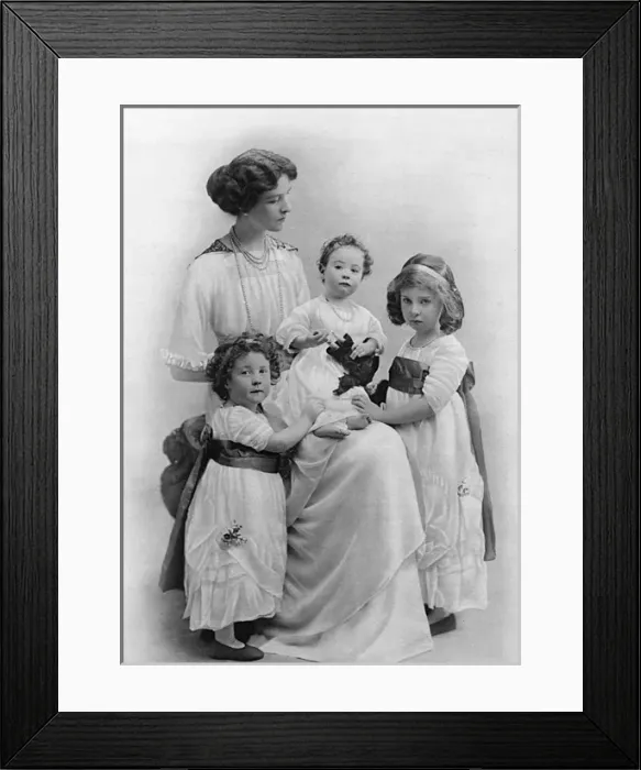Framed Print : Lady Ingestre and her three daughters Framed Print : Lady Ingestre and her three daughters