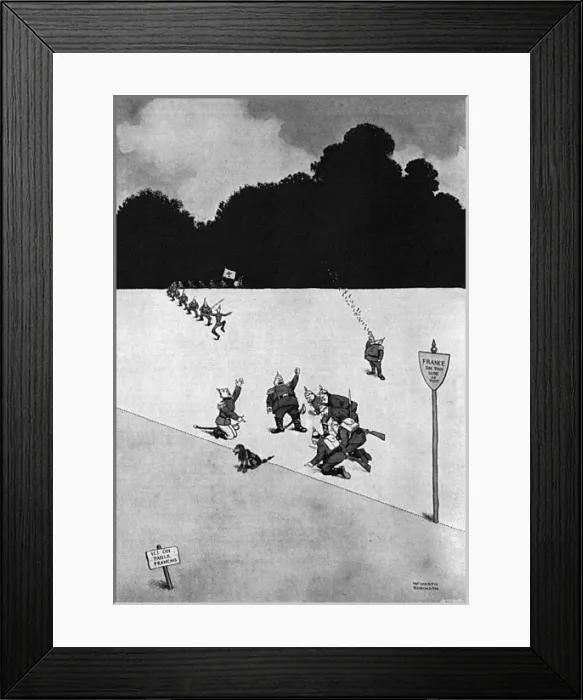 Framed Print : A Little Frontier Incident by William Heath Robinson