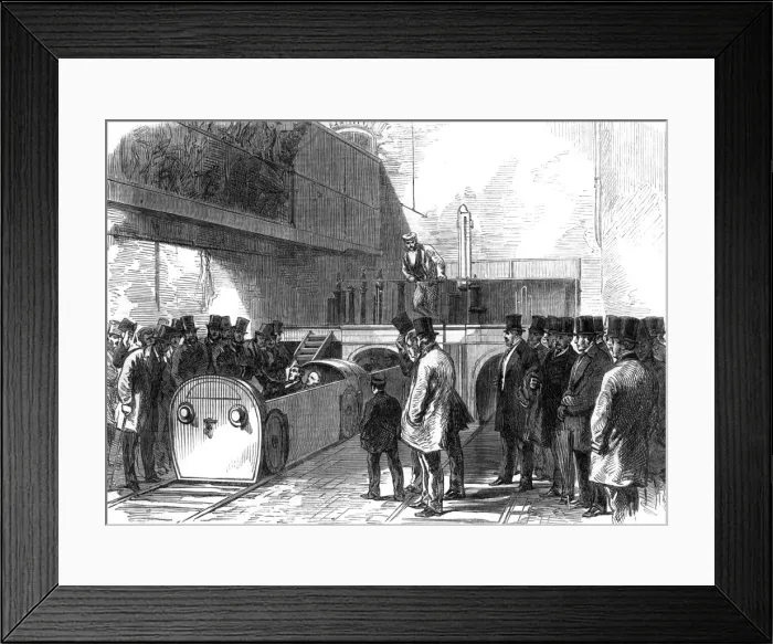 Framed Print : Opening of the tube line between Holborn and Euston Framed Print : Opening of the tube line between Holborn and Euston