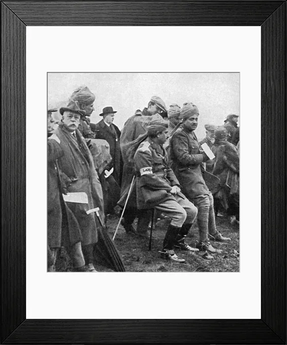 Framed Print : Indian officers at the Waterloo cup, WW1 Framed Print : Indian officers at the Waterloo cup, WW1