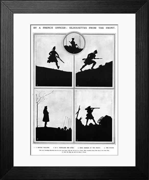 Framed Print : Silhouettes from the front by a French officer