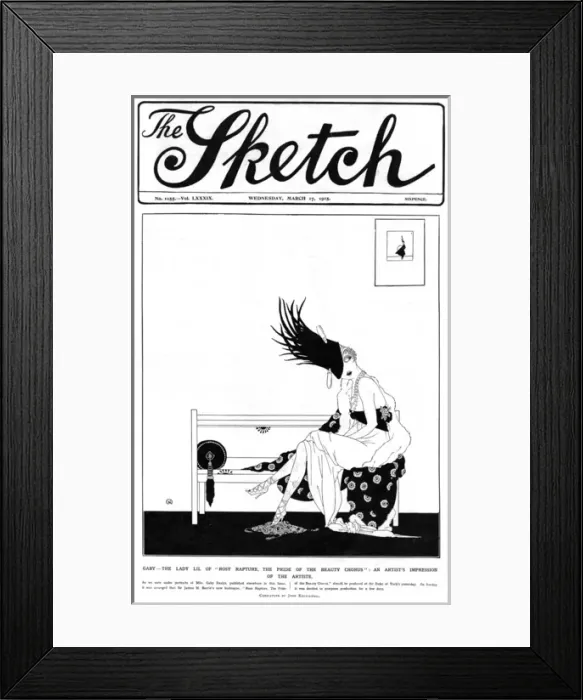 Framed Print : Gaby Deslys in Rosy Rapture Framed Print : Gaby Deslys in Rosy Rapture