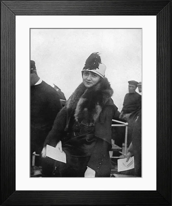 Framed Print : Gaby Deslys sailing to England, 1915 Framed Print : Gaby Deslys sailing to England, 1915