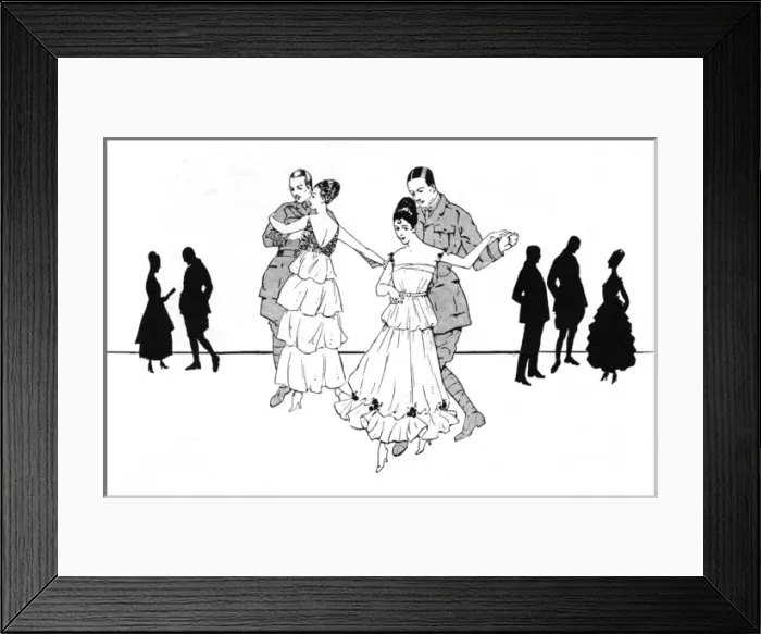 Framed Print : Officers at a Supper Club by C. E. Peto Framed Print : Officers at a Supper Club by C. E. Peto