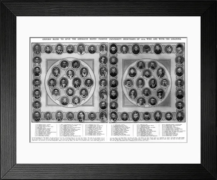 Framed Print : Oxford Blues who had joined up, WW1 Framed Print : Oxford Blues who had joined up, WW1