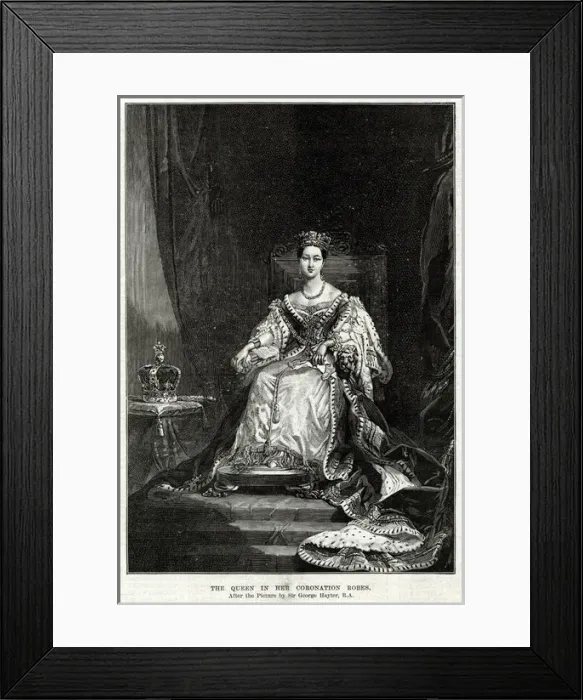 Framed Print : Queen Victoria in her Coronation robes