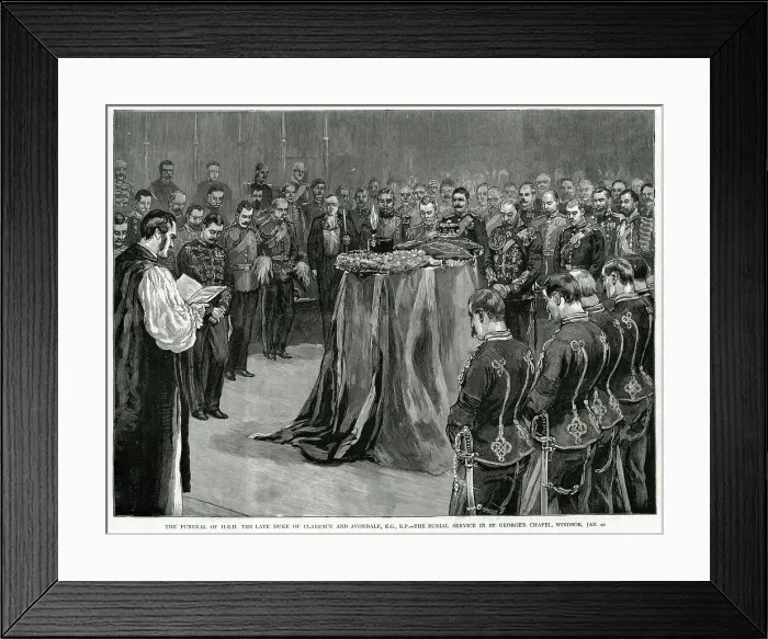 Framed Print : Burial of Prince Albert Victor, Duke of Clarence & Avondale Framed Print : Burial of Prince Albert Victor, Duke of Clarence & Avondale