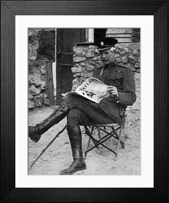 Framed Print : Captain Wilkinson reading The Tatler Framed Print : Captain Wilkinson reading The Tatler
