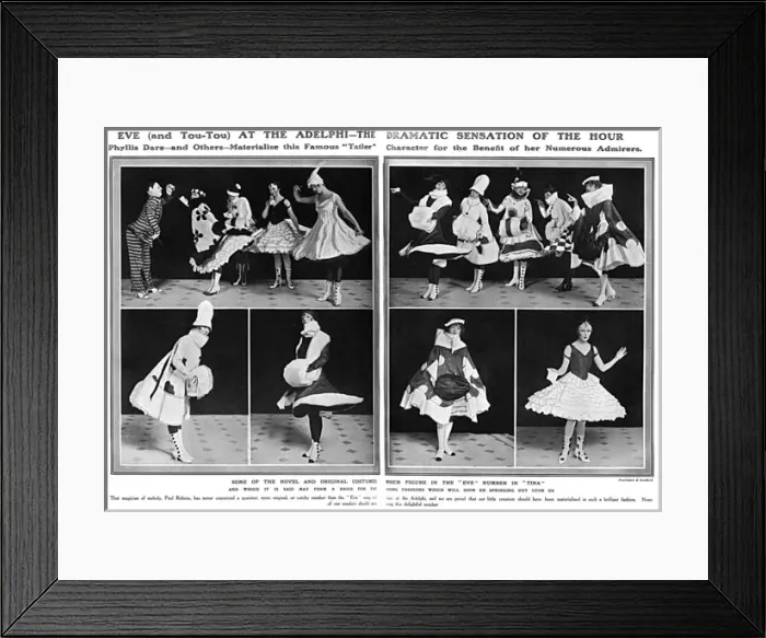Framed Print : Eve of The Tatler in the revue, Tina at the Adelphi, WW1