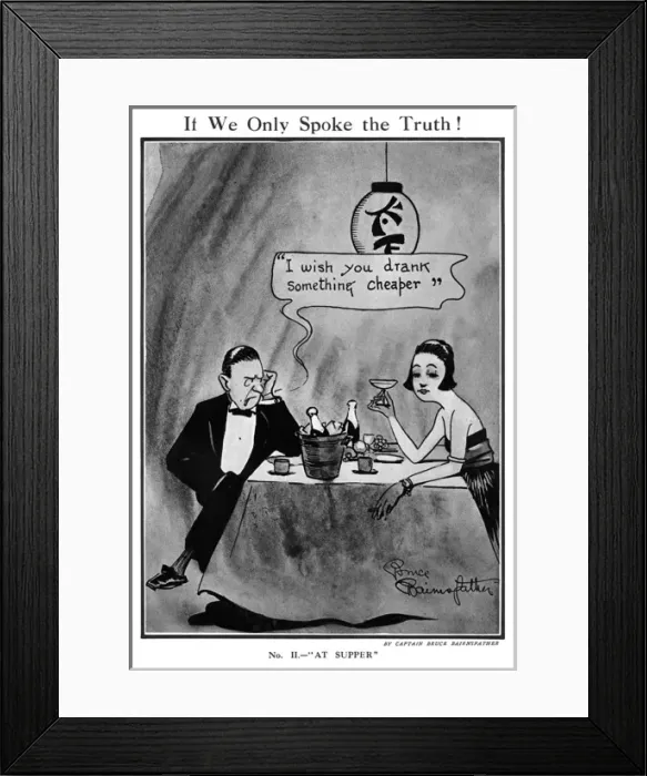 Framed Print : If Only We Spoke the Truth by Bruce Bairnsfather Framed Print : If Only We Spoke the Truth by Bruce Bairnsfather