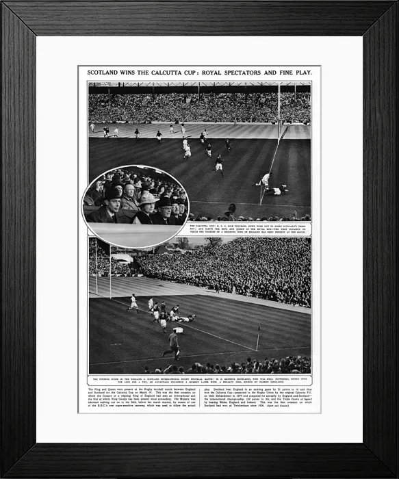 Framed Print : Scotland Wins Calcutta Cup 1938 Framed Print : Scotland Wins Calcutta Cup 1938