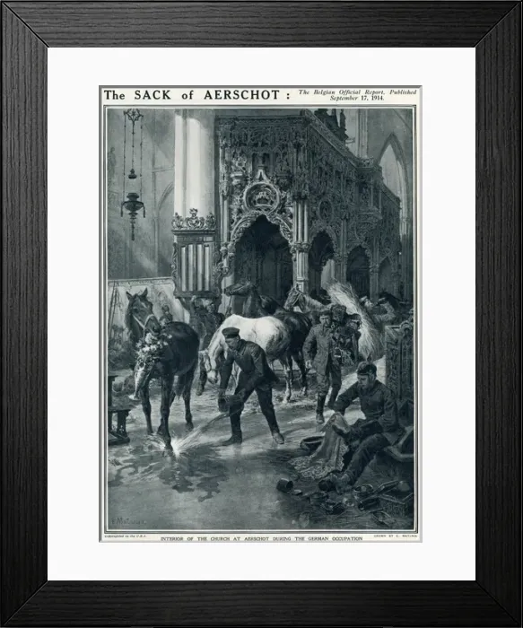 Framed Print : The Sack of Aerschot, 1914 Framed Print : The Sack of Aerschot, 1914