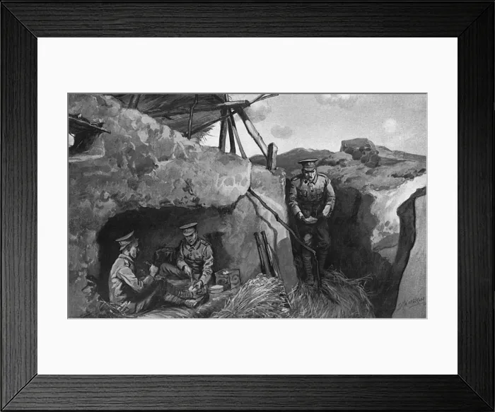 Framed Print : Siege trenches in the Aisne District, 1914 Framed Print : Siege trenches in the Aisne District, 1914