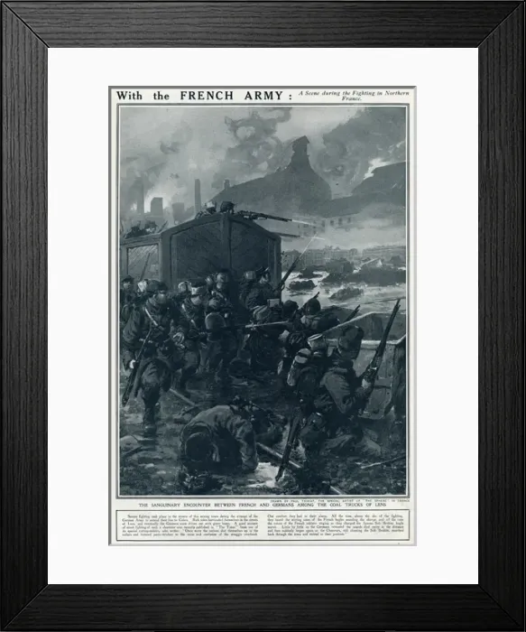 Framed Print : Fighting in Lens, Northern France, 1914 Framed Print : Fighting in Lens, Northern France, 1914