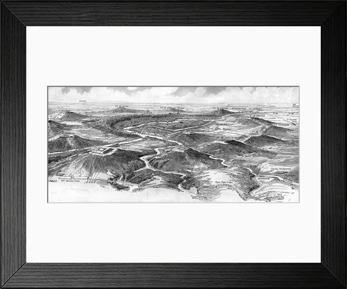 Framed Print : Liege forts 1914 Framed Print : Liege forts 1914