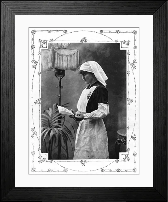 Framed Print : Lady Herbert Davis-Goff in nursing uniform, WW1 Framed Print : Lady Herbert Davis-Goff in nursing uniform, WW1