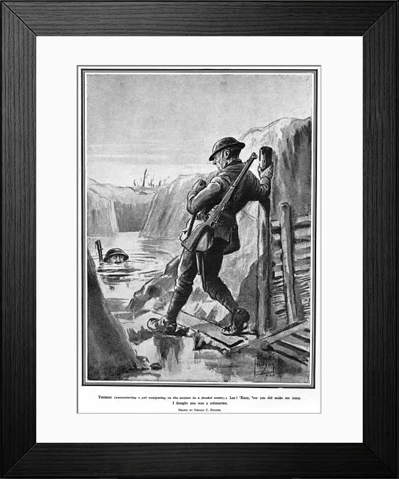 Framed Print : Periscope and All by Gerald C. Hudson, WW1