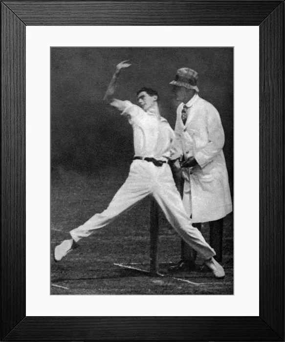 Framed Print : Bill Voce, Nottinghamshire and England Cricketer Framed Print : Bill Voce, Nottinghamshire and England Cricketer