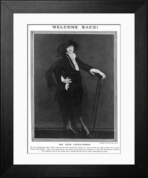 Framed Print : Mrs Irene Castle