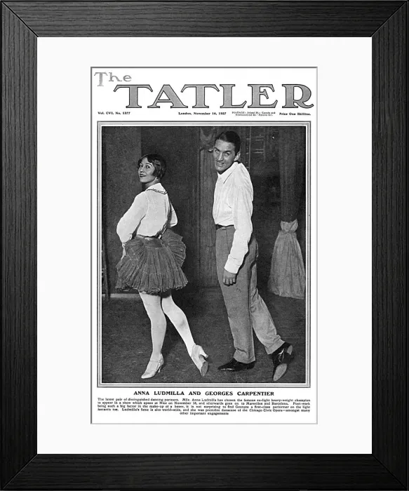 Framed Print : Tatler cover - Anna Ludmilla and Jack Dempsey