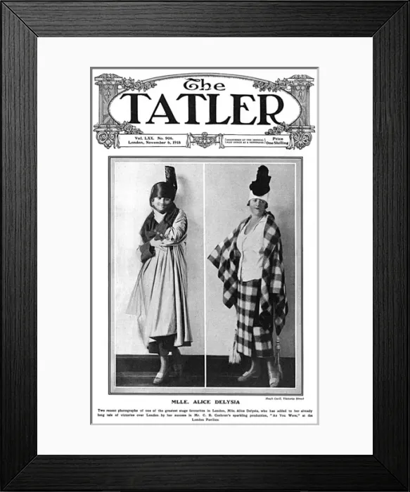 Framed Print : Tatler cover - Alice Delysia Framed Print : Tatler cover - Alice Delysia