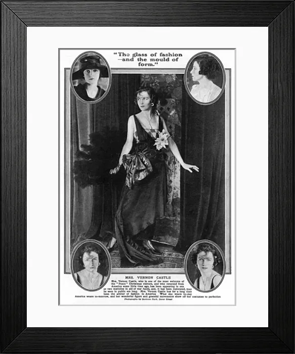 Framed Print : Mrs Vernon Castle, 1918 Framed Print : Mrs Vernon Castle, 1918