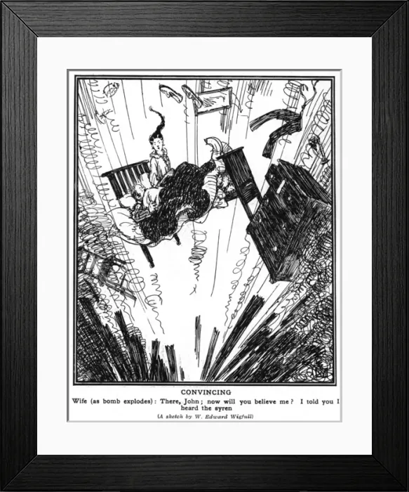 Framed Print : Convincing by W. Edward Wigfull, WW1 Framed Print : Convincing by W. Edward Wigfull, WW1