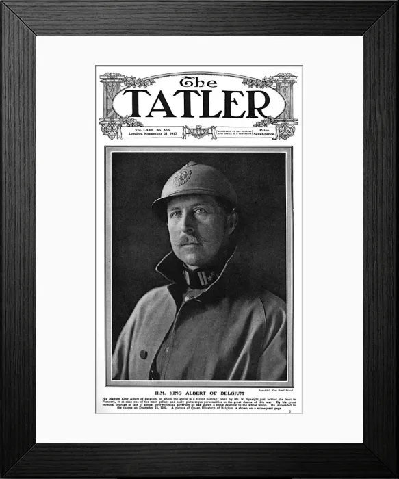 Framed Print : Tatler cover - King Albert of Belgium Framed Print : Tatler cover - King Albert of Belgium