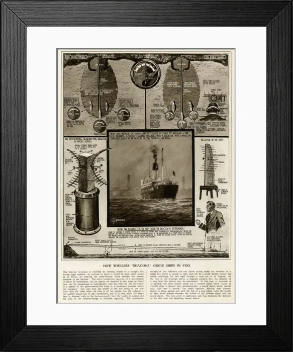 Framed Print : How wireless beacons guide ships in the fog Framed Print : How wireless beacons guide ships in the fog