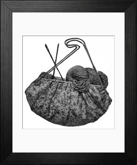 Framed Print : Liberty knitting bag, WW1 Framed Print : Liberty knitting bag, WW1