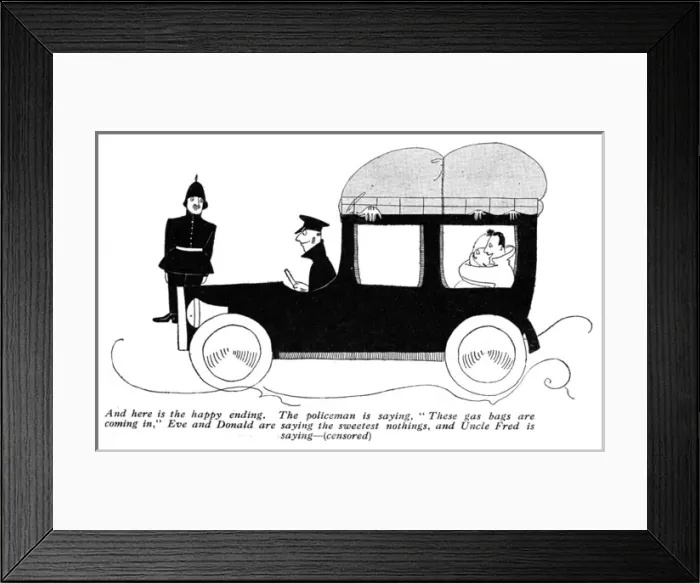 Framed Print : Gas powered car by Annie Fish, WW1 Framed Print : Gas powered car by Annie Fish, WW1