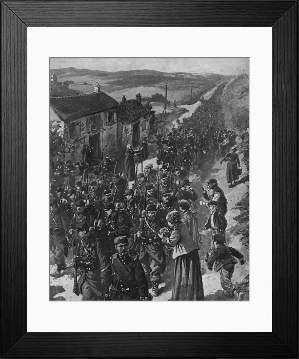 Framed Print : Vers la Frontiere: The French advance