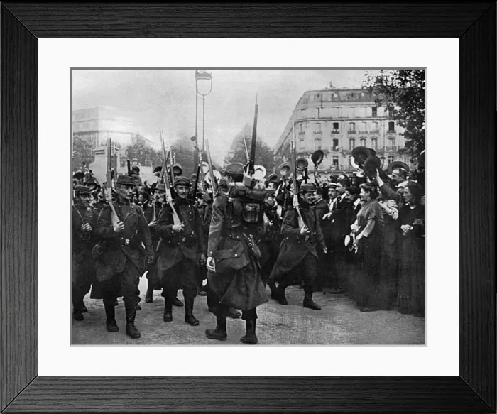 Framed Print : French Infantry in Paris Framed Print : French Infantry in Paris