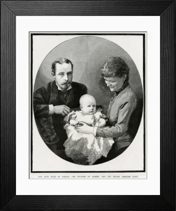 Framed Print : Prince Leopold & Princess Helena with infant Princess Alice Framed Print : Prince Leopold & Princess Helena with infant Princess Alice