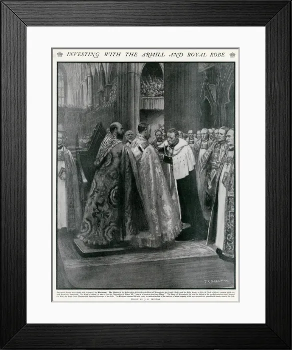 Framed Print : Investing with the Armill and Royal robe Framed Print : Investing with the Armill and Royal robe