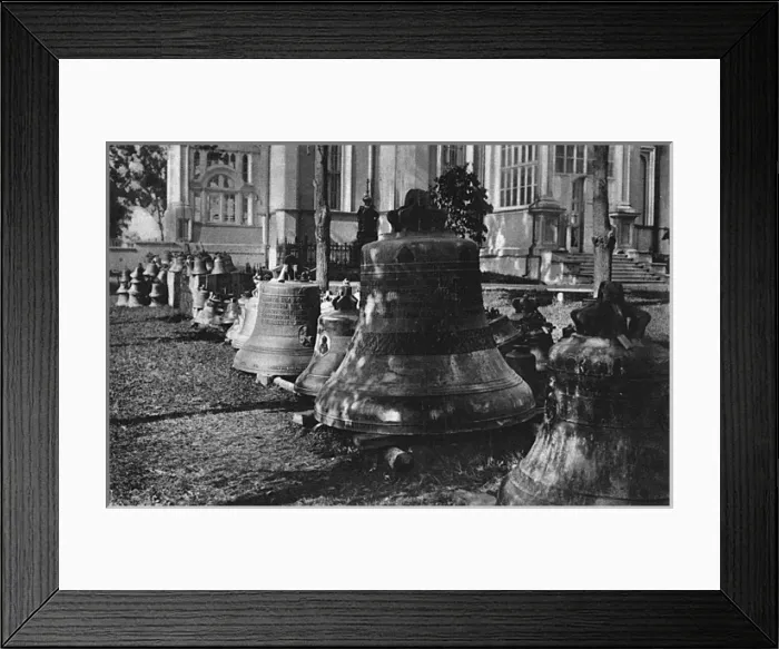 Framed Print : Church bells saved from becoming enemy shells, Russia, 1915 Framed Print : Church bells saved from becoming enemy shells, Russia, 1915