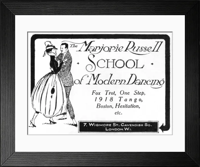 Framed Print : Marjorie Russell School of Modern Dancing, WW1 Framed Print : Marjorie Russell School of Modern Dancing, WW1